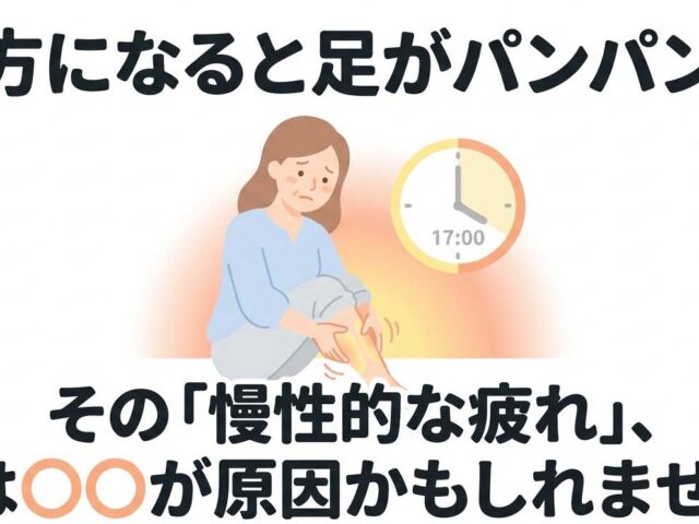 夕方になると足がパンパン…その「慢性的な足の疲れ」、足の指の力が関係しているかもしれません