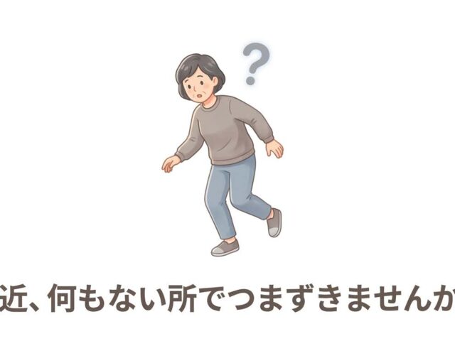 最近、何もない所でつまずきませんか？歩行の安定と「足裏の感覚」の関係