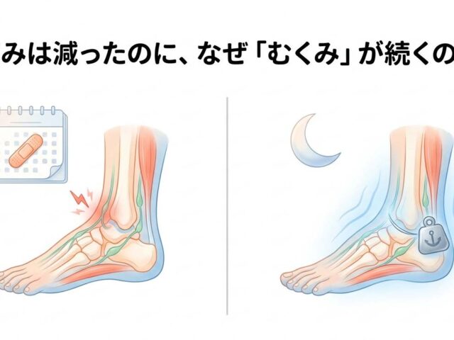 足や足首の痛みのあとに「むくみ」が続くのはなぜ？
